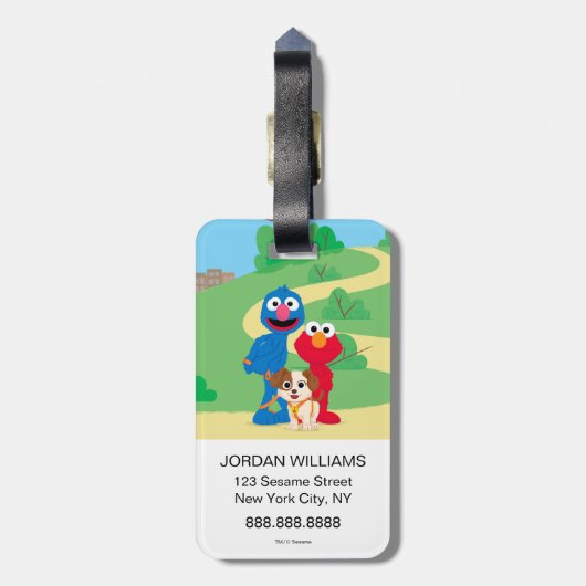 Sesamstraße | Tango mit Grover & Elmo Gepäckanhänger (Rückseite vertikal)