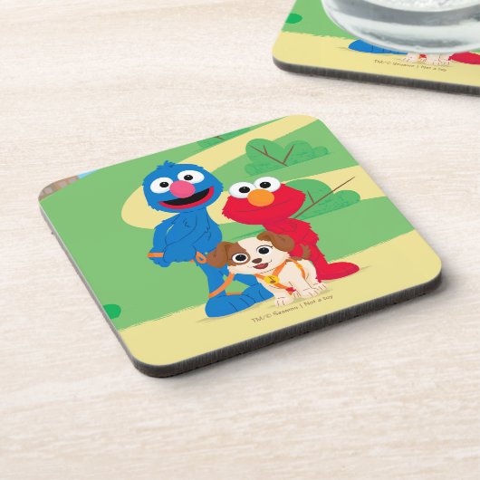 Sesamstraße | Tango mit Grover & Elmo Getränkeuntersetzer (Linke Seite)