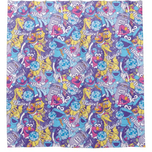 Sesamstraße| Tanzmuster Duschvorhang (Vorderseite)