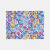 Sesamstraße| Tanzmuster Fleecedecke (Vorderseite (Horizontal))