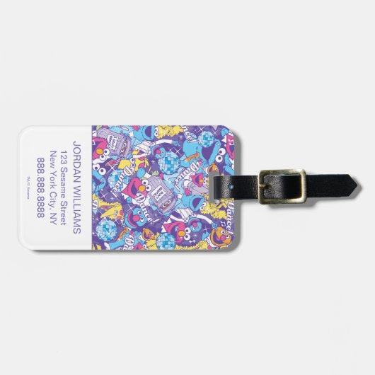 Sesamstraße| Tanzmuster Gepäckanhänger (Vorderseite horizontal)