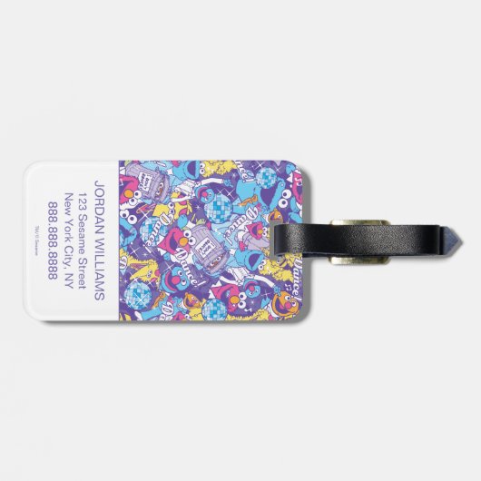 Sesamstraße| Tanzmuster Gepäckanhänger (Rückseite horizontal)