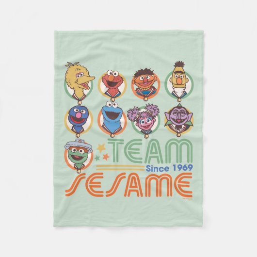 Sesamstraße | Team Sesame Seit 1969 Fleecedecke (Vorderseite)