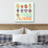Sesamstraße | Team Sesame Seit 1969 Leinwanddruck (Insitu (Schlafzimmer))