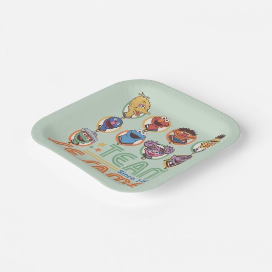 Sesamstraße | Team Sesame Seit 1969 Pappteller (Gewinkelt)