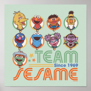 Sesamstraße Team Sesame Seit 1969 Poster