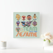 Sesamstraße | Team Sesame Seit 1969 Quadratische Wanduhr (Zuhause)