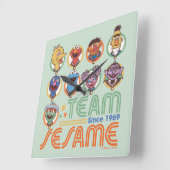 Sesamstraße | Team Sesame Seit 1969 Quadratische Wanduhr (Winkel)