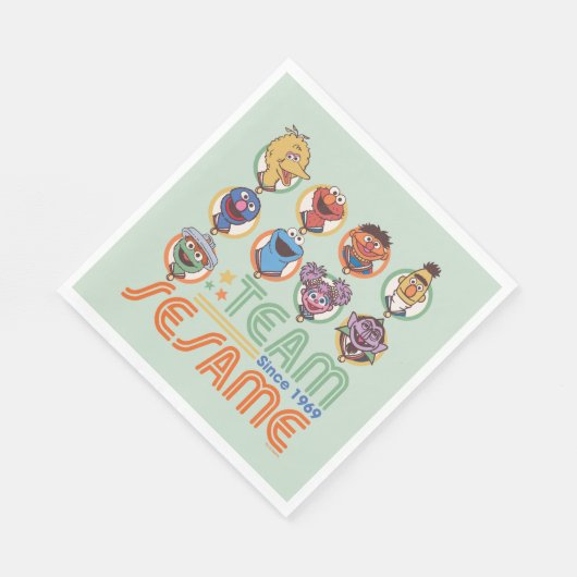 Sesamstraße | Team Sesame Seit 1969 Serviette (Ecke)