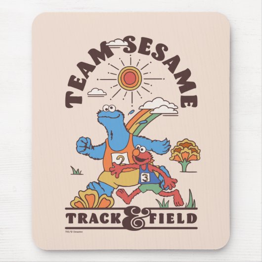 Sesamstraße | Team Sesame Track & Field Mousepad (Vorne)