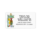 Sesamstraße | Unter dem Sesamstraße-Zeichen Adressaufkleber (Vorne)