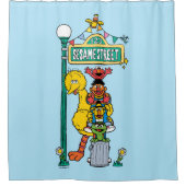 Sesamstraße | Unter dem Sesamstraße-Zeichen Duschvorhang (Vorderseite)