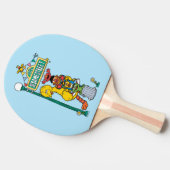 Sesamstraße | Unter dem Sesamstraße-Zeichen Tischtennis Schläger (Seitenansicht)