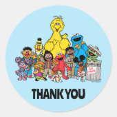 Sesamstraße | Vielen Dank | GASTGESCHENK Runder Aufkleber (Vorderseite)
