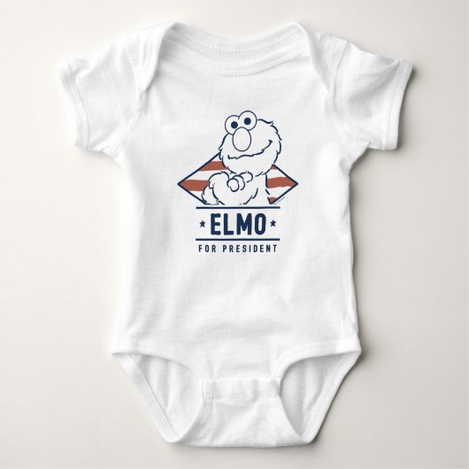 Sesamstraße | Vintag Elmo für den Präsidenten Baby Strampler (Vorderseite)