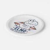 Sesamstraße | Vintag Elmo für den Präsidenten Pappteller (Schrägansicht)