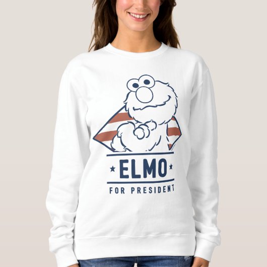 Sesamstraße | Vintag Elmo für den Präsidenten Sweatshirt (Vorderseite)