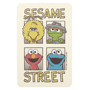 Sesamstraße Vintage Charakter Comic Magnet