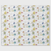 Sesamstraße | Vintage-Comic-Muster Geschenkpapier (Flach)