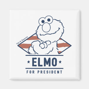 Sesamstraße   Vintage Elmo für Präsident Magnet