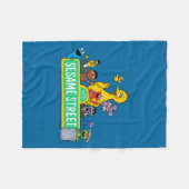 Sesamstraße | Vollfarbige Pals Fleecedecke (Vorderseite (Horizontal))