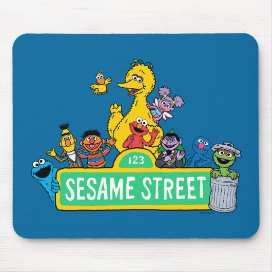 Sesamstraße | Vollfarbige Pals Mousepad (Vorne)