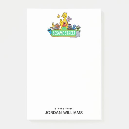 Sesamstraße | Vollfarbige Pals | Name hinzufügen Post-it Klebezettel (Vorderseite)
