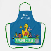Sesamstraße | Vollfarbige Pals | Name hinzufügen Schürze (Vorderseite)