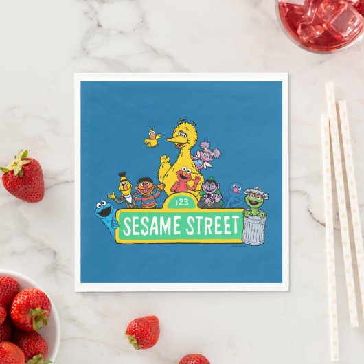 Sesamstraße | Vollfarbige Pals Serviette (Beispiel)