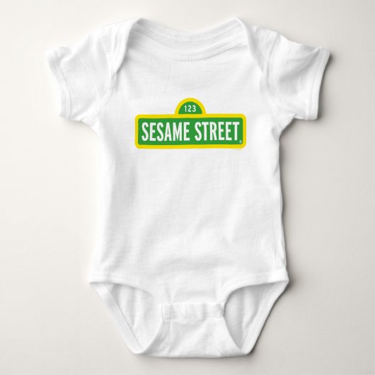 Sesamstraße | Vollfarbiges Logo Baby Strampler (Vorderseite)
