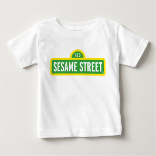 Sesamstraße Vollfarbiges Logo Baby T-shirt