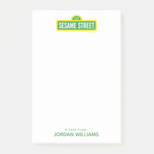 Sesamstraße | Vollfarbiges Logo | Name hinzufügen Post-it Klebezettel (Vorderseite)