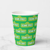 Sesamstraße | Vollfarbiges Logo Pappbecher (Rückseite)