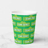 Sesamstraße | Vollfarbiges Logo Pappbecher (Rechts)