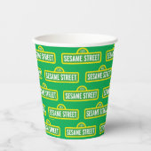 Sesamstraße | Vollfarbiges Logo Pappbecher (Vorderseite)