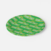 Sesamstraße | Vollfarbiges Logo Pappteller (Schrägansicht)