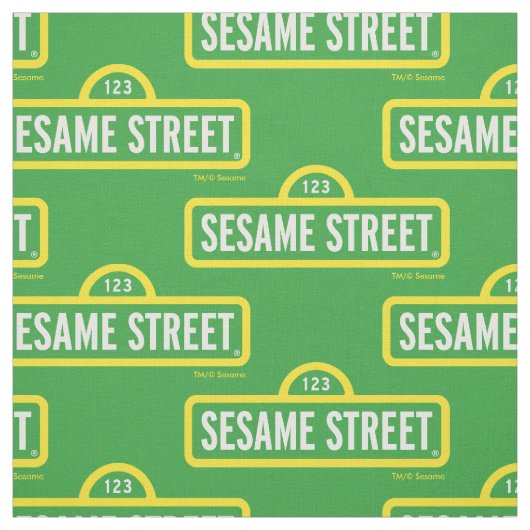 Sesamstraße | Vollfarbiges Logo Stoff (Muster)