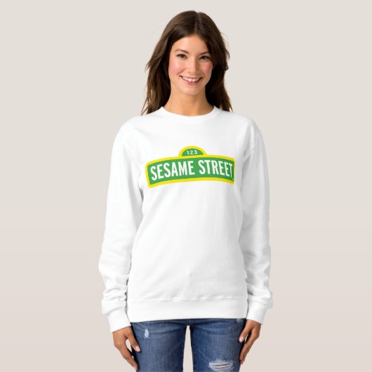 Sesamstraße | Vollfarbiges Logo Sweatshirt (Vorne ganz)