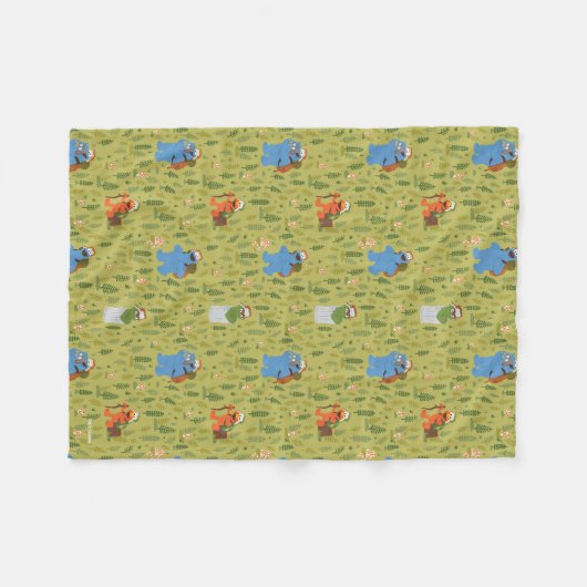 Sesamstraße | Waldland Friends Pattern Fleecedecke (Vorderseite (Horizontal))