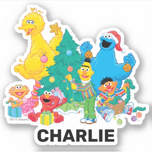 Sesamstraße | Weihnachten Aufkleber (Vorderseite)