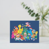 Sesamstraße | Weihnachten mit der ganzen Gang Postkarte (Stehend Vorderseite)