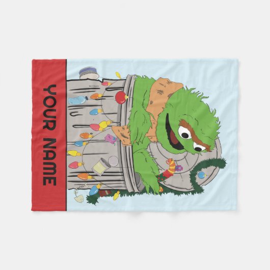 Sesamstraße | Weihnachts-Oscar der Grouch Fleecedecke (Vorderseite (Horizontal))