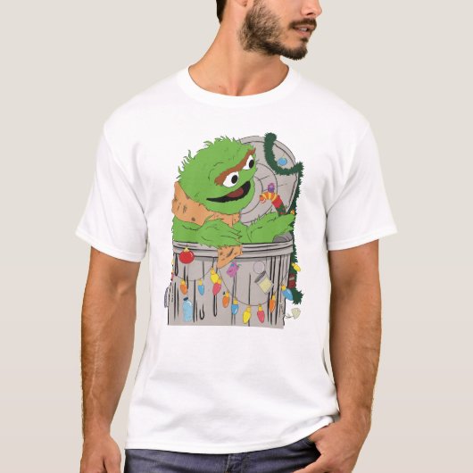 Sesamstraße | Weihnachts-Oscar der Grouch T-Shirt (Vorderseite)