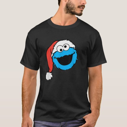 Sesamstraße Weihnachts-Weihnachtsmannmütze Cookie T-Shirt (Vorderseite)