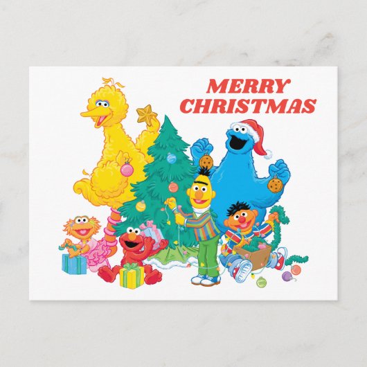 Sesamstraße | Weihnachtsfeiern Postkarte (Vorderseite)