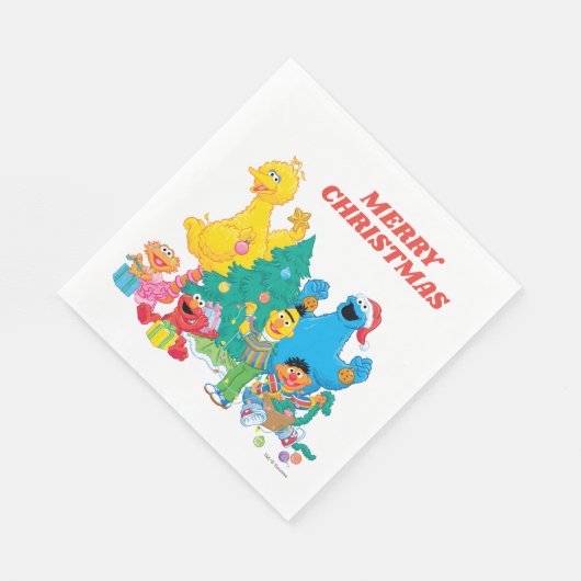Sesamstraße | Weihnachtsfeiern Serviette (Ecke)