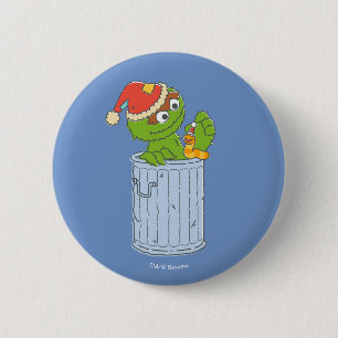 Sesamstraße   Weihnachtsfeiertag Oscar Button