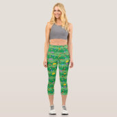 Sesamstraße Weihnachtsmuster Capri Leggings (Vorderseite)