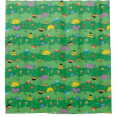 Sesamstraße Weihnachtsmuster Duschvorhang (Vorderseite)