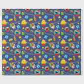 Sesamstraße Weihnachtsmuster Geschenkpapier (Flach)